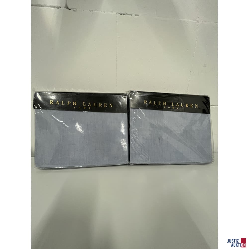V98/26 - 2x Ralph Lauren Oxford Blue tensioner cloth 90x
