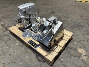 Industrial slicing and mixing machine + accessories