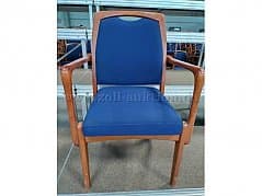 Upholstered wooden stacking chairs by Spahn