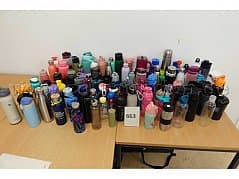 Lot of 102 Mixed Water Bottles and Cups
