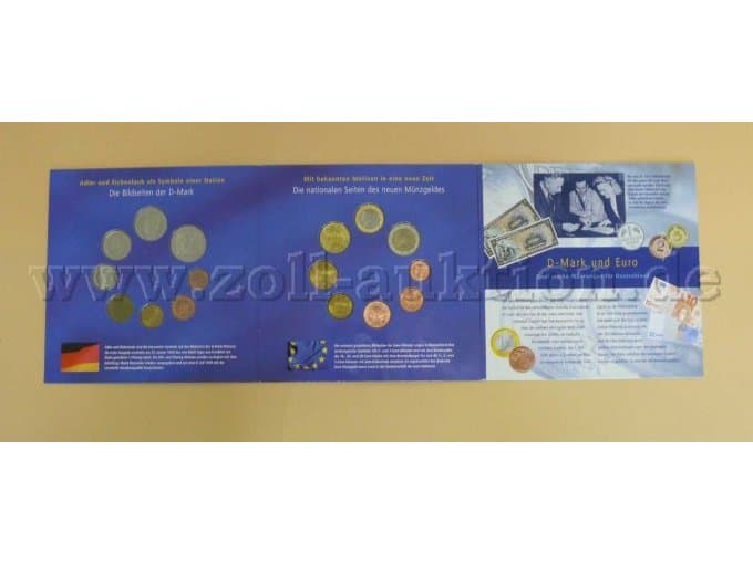 FRG currency exchange rate 2001/2002 last DM and first euro coin rate