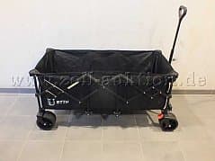 BTTN XXXL Foldable Trolley 300L, Brakes & All-Terrain Wheels, Black