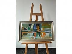 Picture Artist Fred Arnus Zigldrum - Shrubs on the water - Oil picture