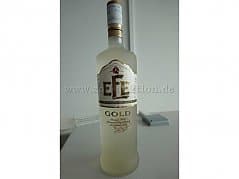 Bottle of one (1) litre EFE Raki Gold with 45 % vol. Alc.