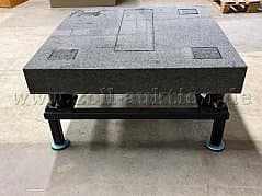 Gabbro stone plate with base frame