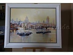 Painting / Collage "Thames Hush Hour"