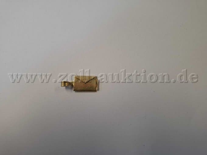 Gold pendant in the form of an envelope – 585 gold