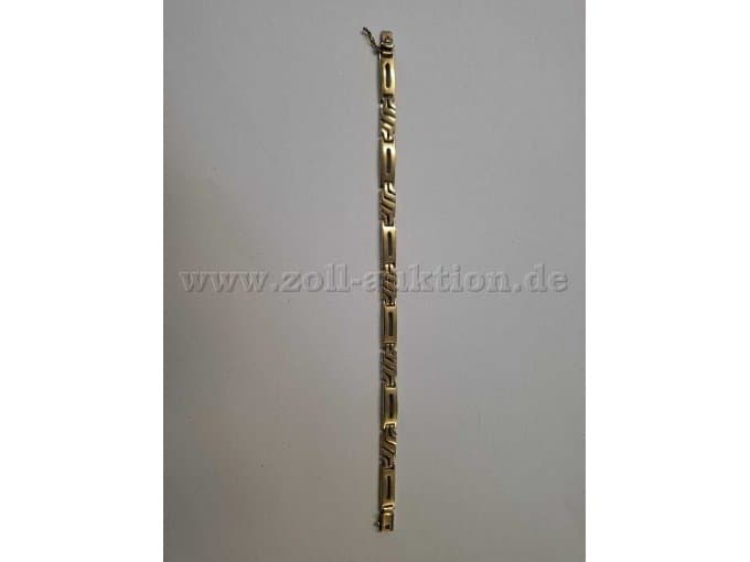 Gold bracelet with groove pattern – 585 gold