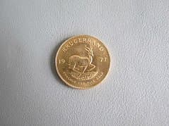 Gold coin, Krugerrand, 1 oz, 1977, Springbock, 33.93 g, 916 gold