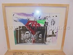 Gouache, watercolour and ink on cardboard by the artist Reinhard Womacka