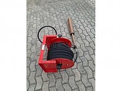 Reel with high-pressure hose and "snow pipe" (formerly CO2 extinguishing system)
