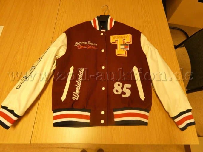 Men's college jacket, baseball jacket, Tommy Hilfiger, size L,