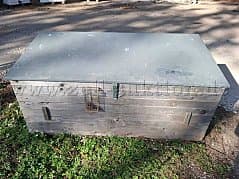 Large lockable wooden box