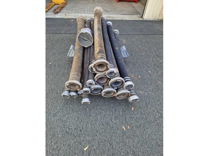 Lot of Fire Hose A, B, C including Suction Basket
