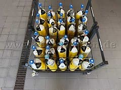 Mixed lot of on compressed air bottles, steel, 300 bar, 6l
