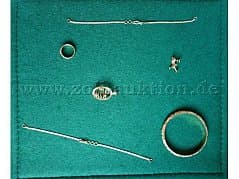 Mixed lot of Ear and arm jewelry, pendant, ring 916/- GG / 22 carat