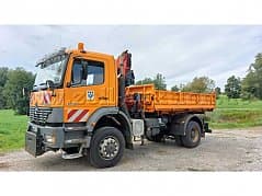 Truck DaimlerChrysler Atego 1828 3-Way Tipper with HMF Loading Crane