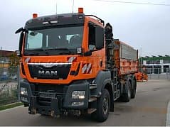 MAN TGS 28.400 tipper with Hiab crane