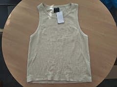 Sleeveless top, Brand Bershka, Size 38, white/cream