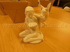 porcelain figure girl with deer, Hutschenreuther,