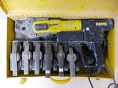 REMS Press Machine Power-Press ACC Basic-Pack 577010 R220 with 7 Pressbacks