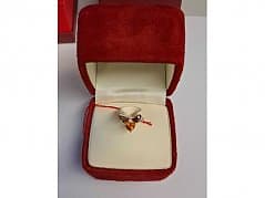 Wempe 18 Karat Rosegold Ring with 3 Diamonds