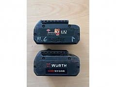 Collection post original Würth batteries, 2 pieces; used