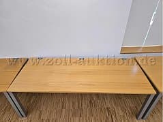 Height-Adjustable Beech Veneer Desk