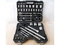 WGB socket set, 1/4", 1/2", 3/4", 54 pieces in case