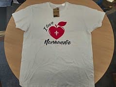 T-Shirt, Brand B&C, Size XXXL, White with Print