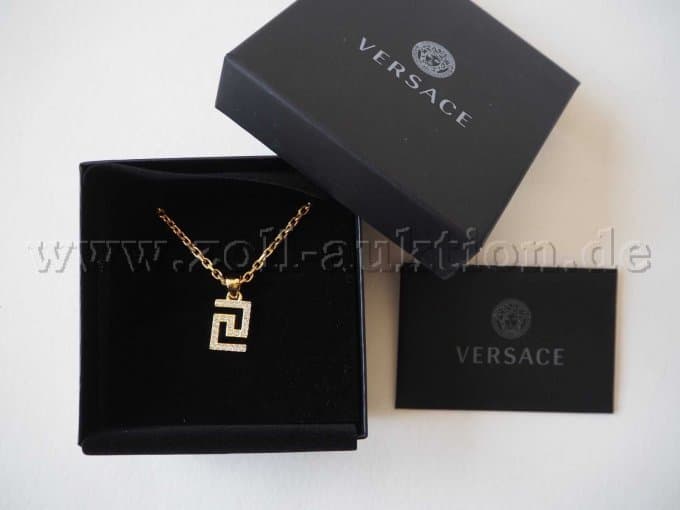 Versace Medusa chain with rhinestones