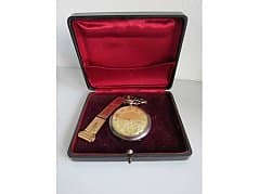 Vintage pocket watch m. Watch band Jübiläum Bremer Vulkan 1934, 900er Silber ZentRa