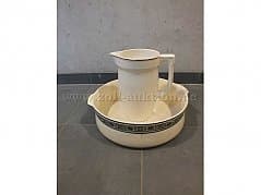 Vintage washing set: jug (Colditz) & washing bowl (Elsterwerda)