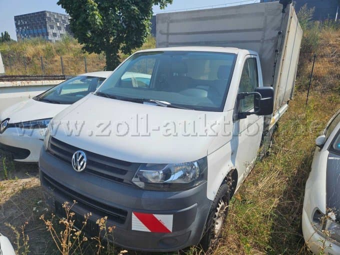 Volkswagen, T5, flatbed/canvas, with tipper. DEFECT