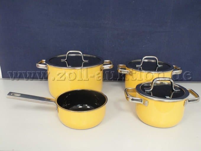 WMF Fusiontec Mineral Pro 4-teiliges Topf-Set "Mango Yellow"
