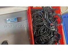 Kilogramme of cable residues: power, LAN, data cables with plugs