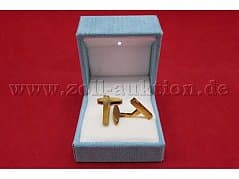 Cufflinks made of 750/- yellow gold; 14.4 g