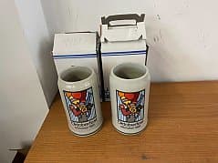 Oktoberfestjubiläumskrüge ohne Zinndeckel aus 1981, Hersteller: Rastal