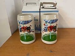 Oktoberfest anniversary mugs without tin lid from 1990, Manufacturer: Rastal