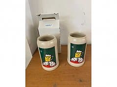 Oktoberfestjubiläumskrüge ohne Zinndeckel aus 1997, Hersteller: Rastal