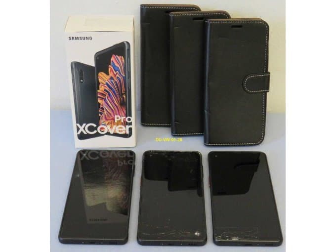 Handys Samsung XCover Pro Modell: SM-G715FN/DS - 64GB; mit defektem Displayglas