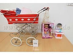 pieces; doll carriage, doll baby Born, play basin