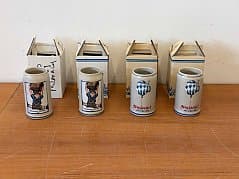 Oktoberfestkrüge ohne Zinndeckel Jahreskrüge 1980 und 1985, Hersteller: Rastal