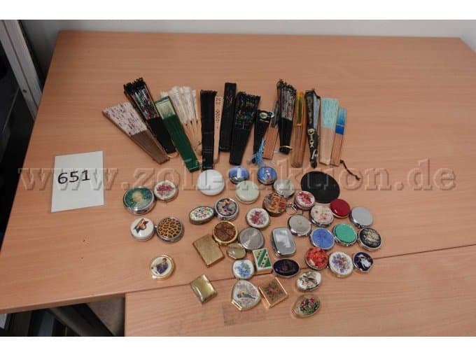 Partial, used pills and compartments of different brands