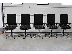 Wilkhahn ON office swivel chairs, fabric black, used