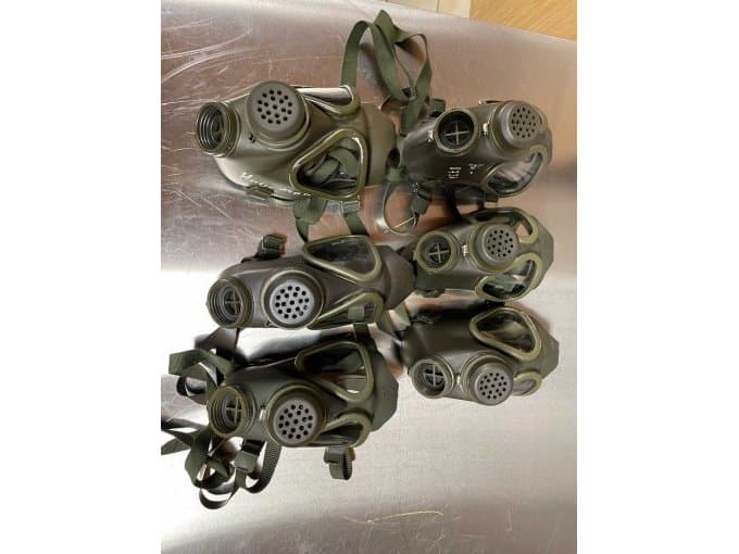 Auer and Dräger civil protection masks olive (decommissioned)